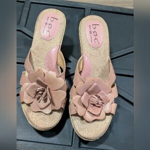 b.o.c. Women's Sandals with Pink Floral Accent